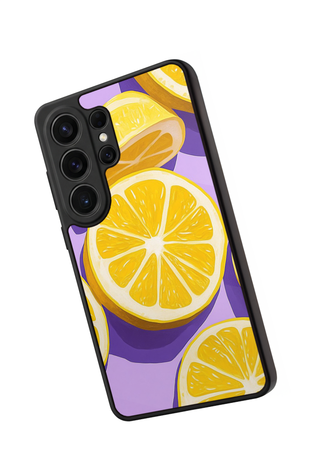 Samsung Galaxy S26 Ultra Uyumlu Limon Tasarımlı Glossy Premium Kılıf