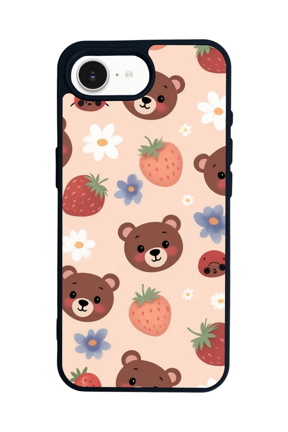 iPhone 16E Uyumlu Ayı Tasarımlı Glossy Premium Kılıf