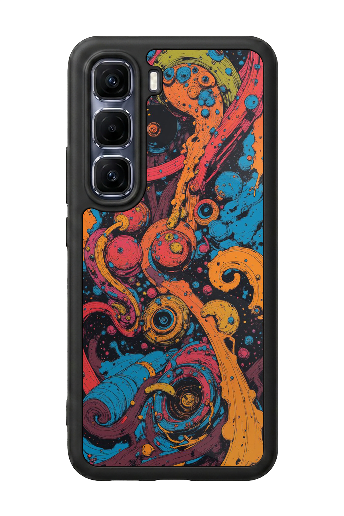 Infinix Hot 60 Pro Plus Uyumlu Abstract Tasarımlı Glossy Premium Kılıf