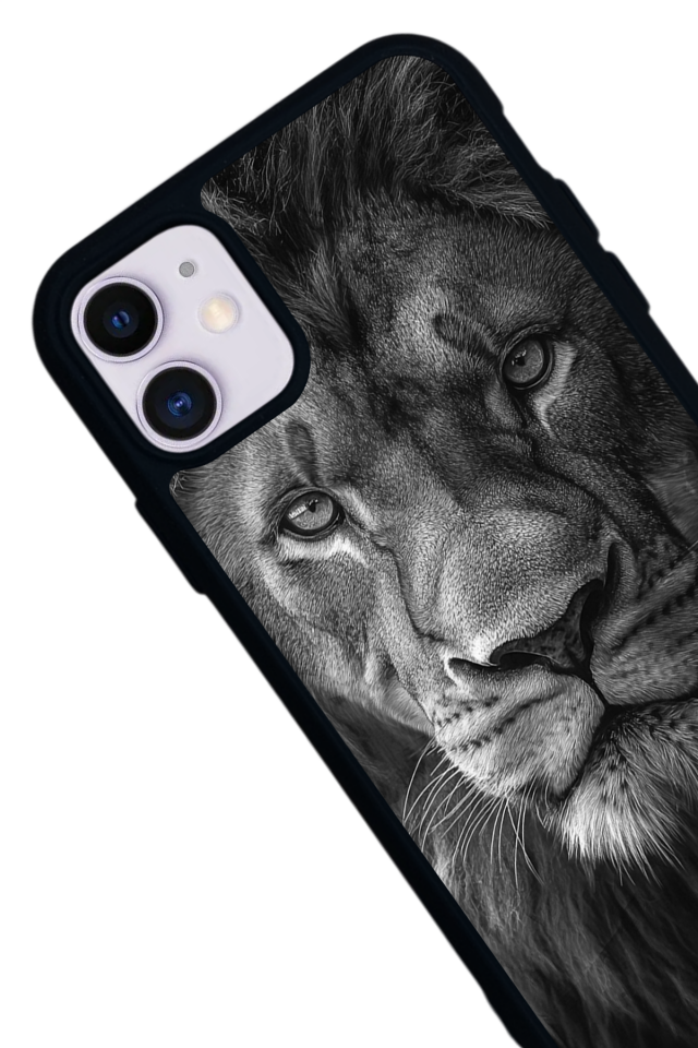 iPhone 11 Uyumlu Aslan Tasarımlı Glossy Premium Kılıf