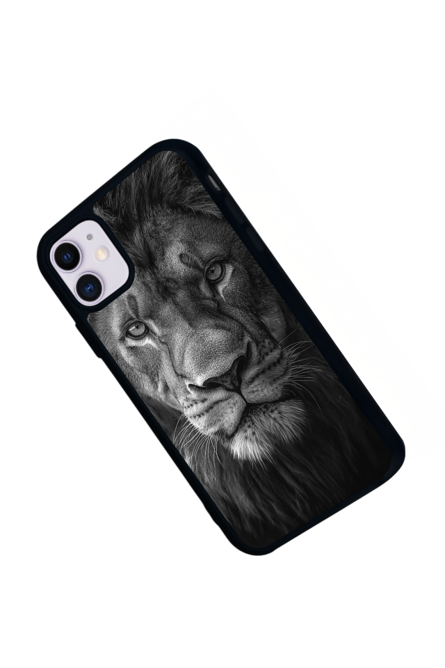 iPhone 11 Uyumlu Aslan Tasarımlı Glossy Premium Kılıf