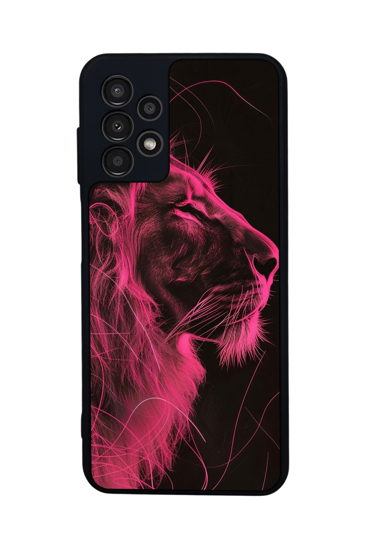 Samsung Galaxy A13 Uyumlu Aslan Tasarımlı Glossy Premium Kılıf