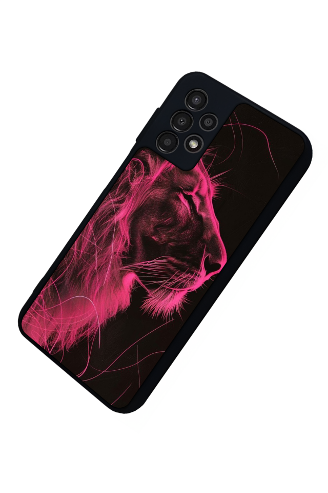 Samsung Galaxy A13 Uyumlu Aslan Tasarımlı Glossy Premium Kılıf