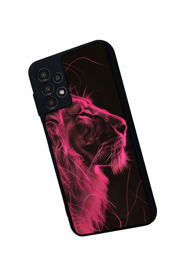 Samsung Galaxy A13 Uyumlu Aslan Tasarımlı Glossy Premium Kılıf