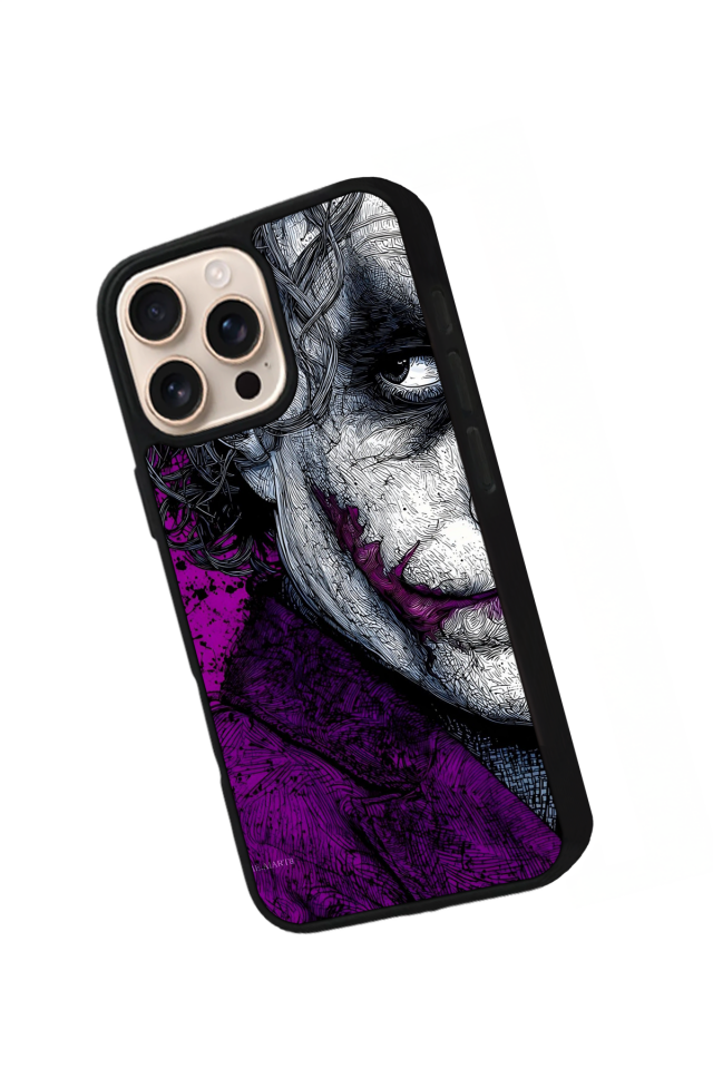 iPhone 16 Pro Uyumlu Joker Tasarımlı Glossy Premium Kılıf