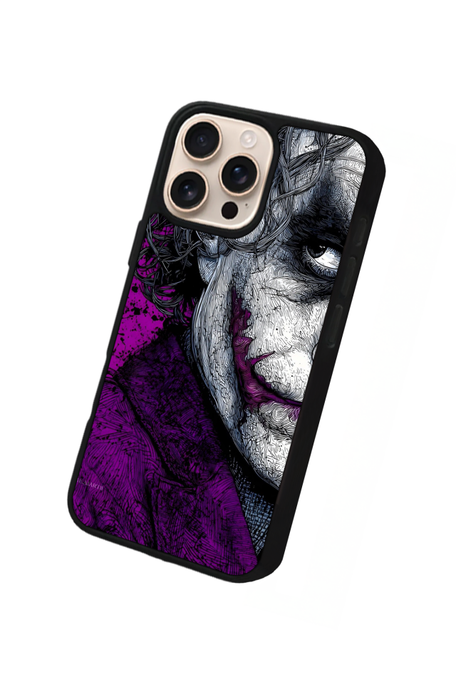 iPhone 16 Pro Uyumlu Joker Tasarımlı Glossy Premium Kılıf