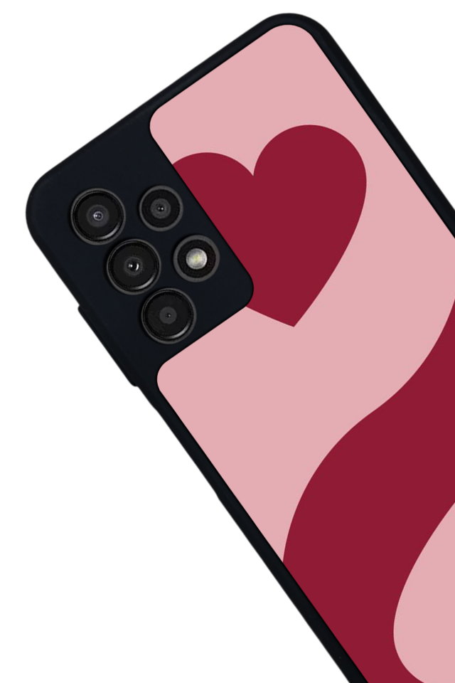 Samsung Galaxy A23 Uyumlu Kalp Love Tasarımlı Glossy Premium Kılıf