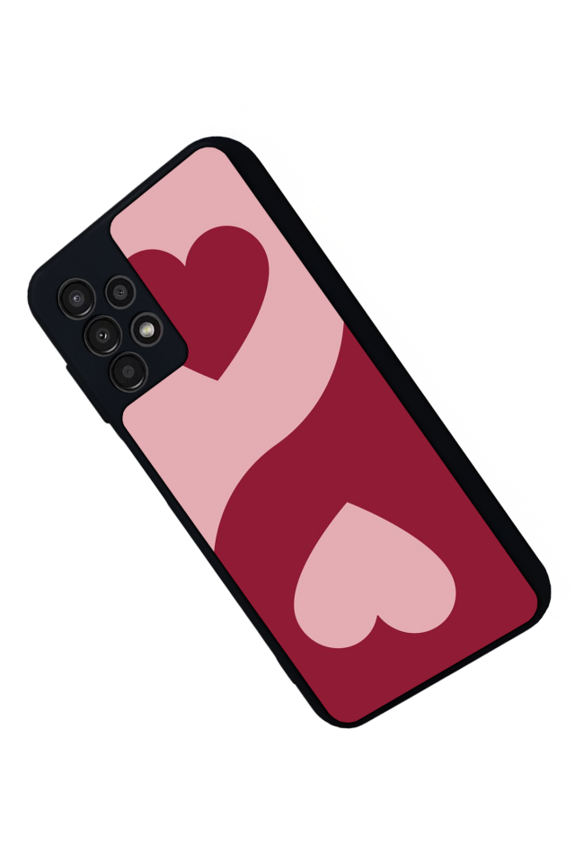 Samsung Galaxy A23 Uyumlu Kalp Love Tasarımlı Glossy Premium Kılıf