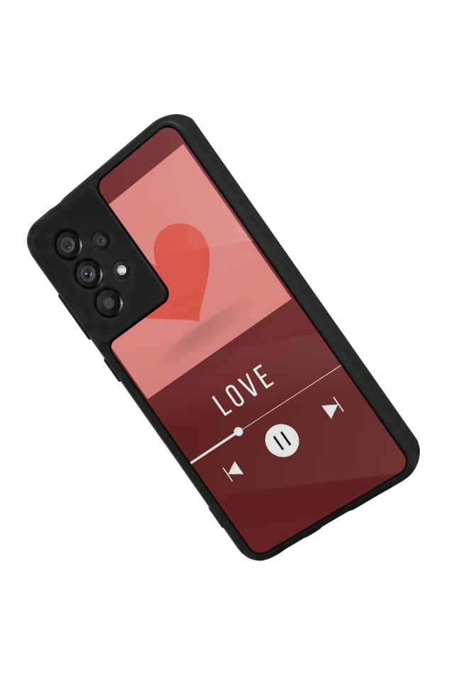 Samsung Galaxy A73 Uyumlu Kalp Love Tasarımlı Glossy Premium Kılıf