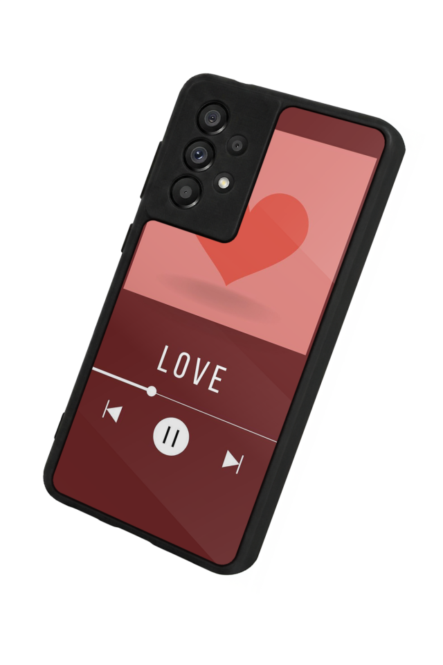 Samsung Galaxy A73 Uyumlu Kalp Love Tasarımlı Glossy Premium Kılıf