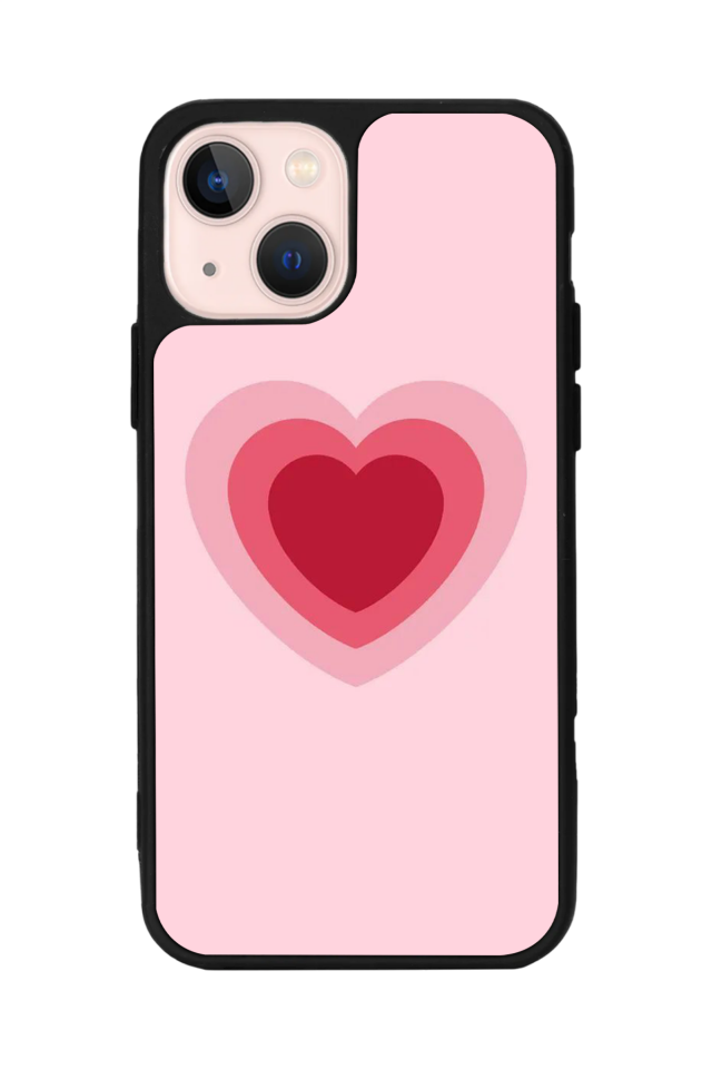 iPhone 14 Plus Uyumlu Kalp Love Tasarımlı Glossy Premium Kılıf