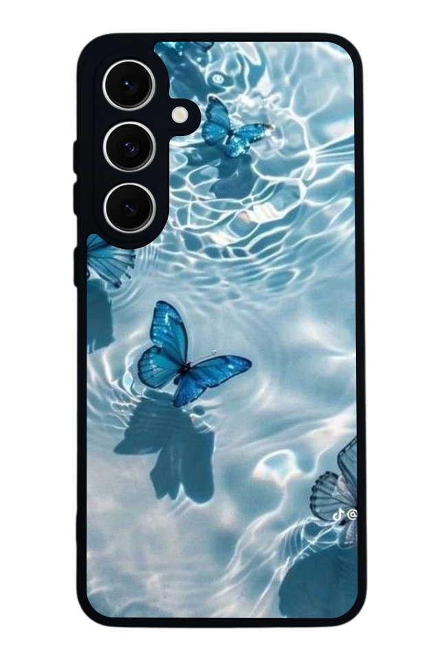 Samsung Galaxy S24 FE Uyumlu Kelebek Tasarımlı Glossy Premium Kılıf
