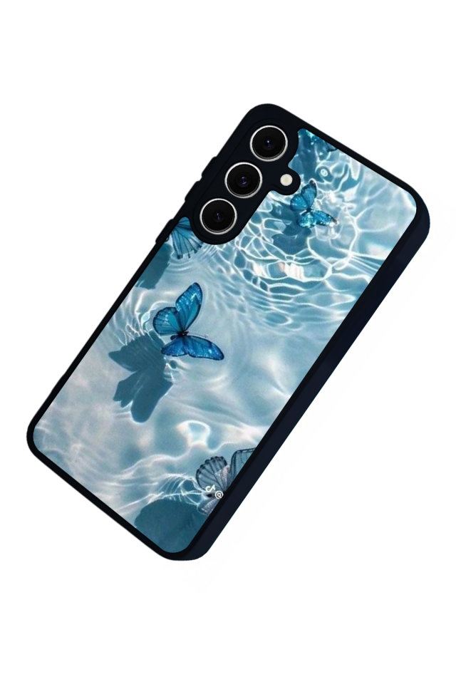 Samsung Galaxy S24 FE Uyumlu Kelebek Tasarımlı Glossy Premium Kılıf