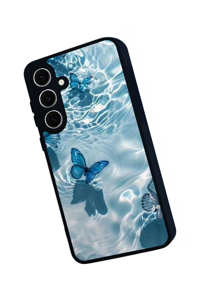 Samsung Galaxy S24 FE Uyumlu Kelebek Tasarımlı Glossy Premium Kılıf