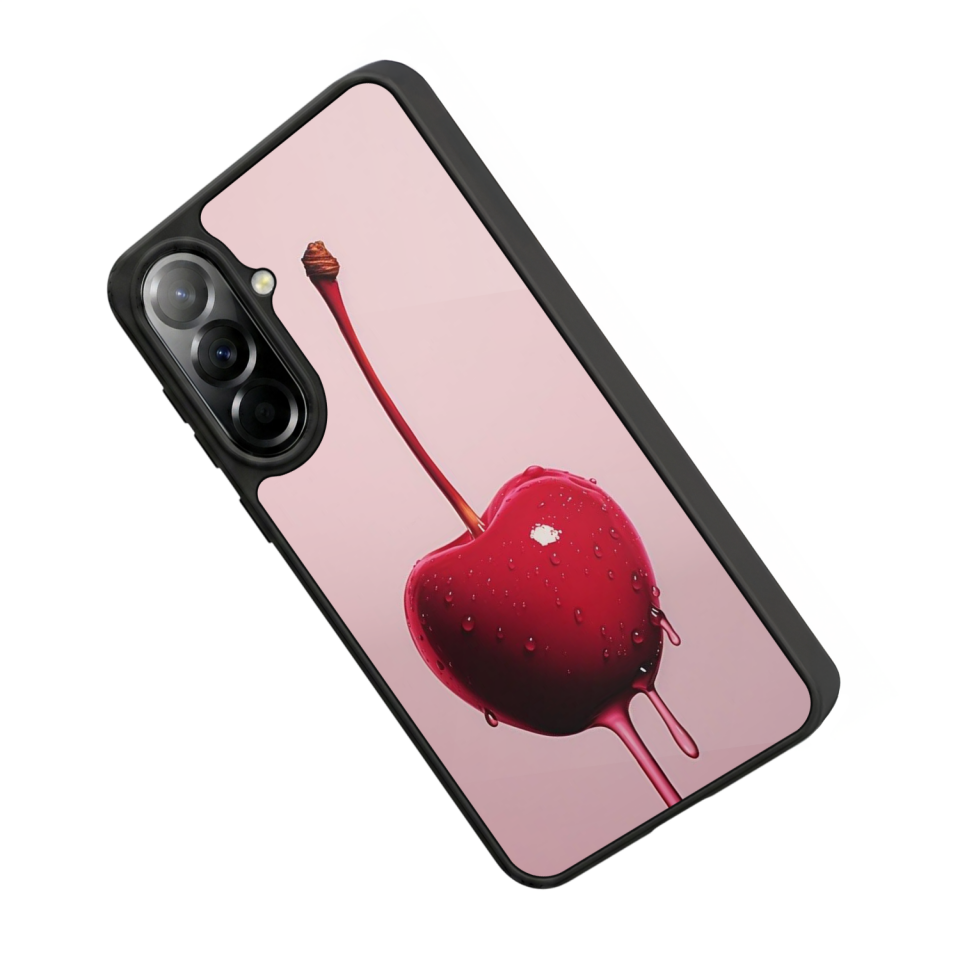 Samsung Galaxy A57 Uyumlu Kiraz Tasarımlı Glossy Premium Kılıf
