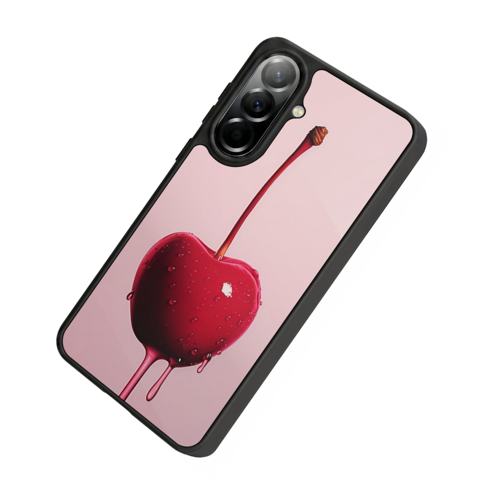 Samsung Galaxy A57 Uyumlu Kiraz Tasarımlı Glossy Premium Kılıf