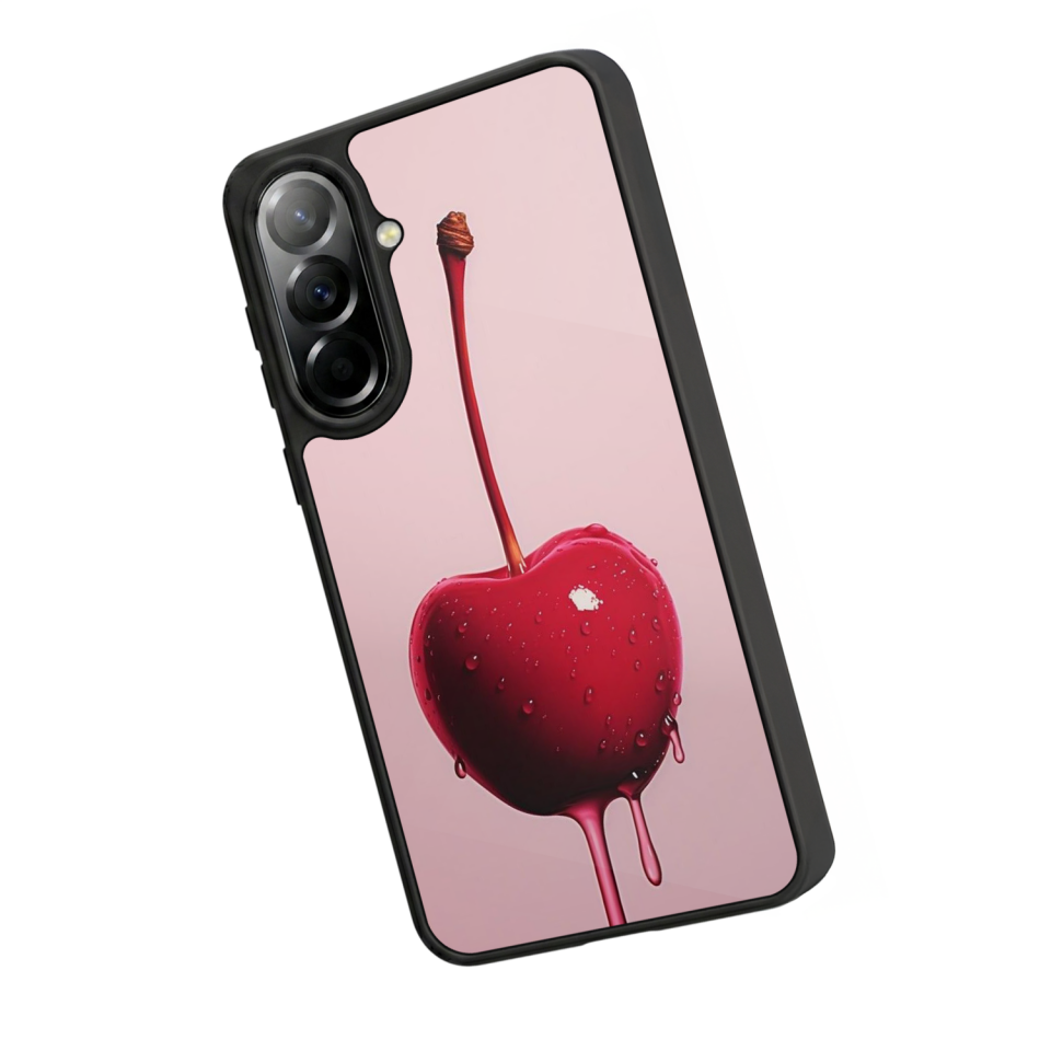 Samsung Galaxy A57 Uyumlu Kiraz Tasarımlı Glossy Premium Kılıf