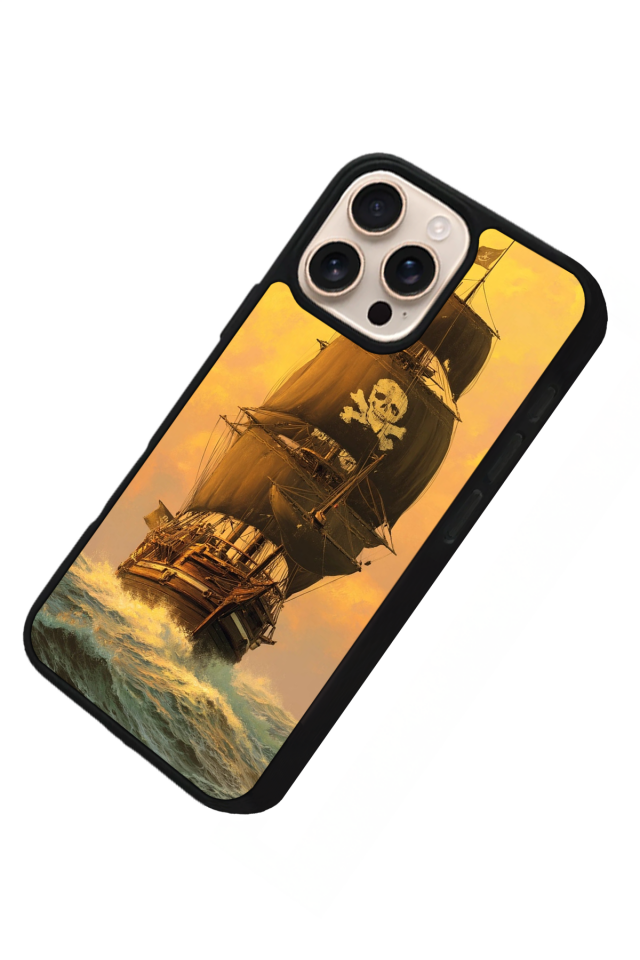iPhone 15 Pro Uyumlu Korsan Tasarımlı Glossy Premium Kılıf