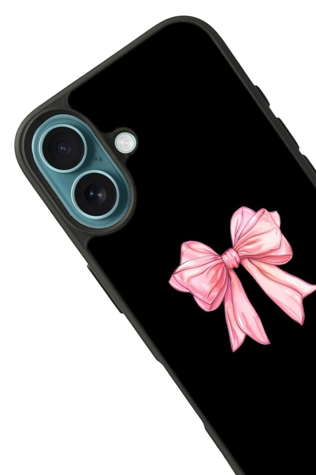 iPhone 16 Uyumlu Kurdele Tasarımlı Glossy Premium Kılıf