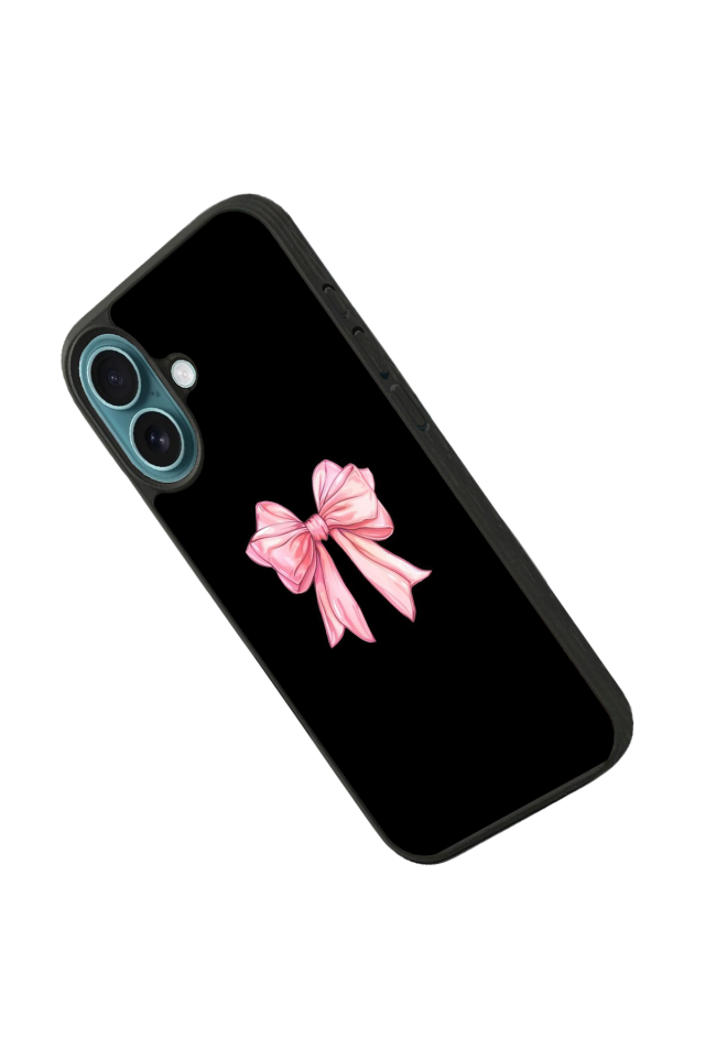 iPhone 16 Uyumlu Kurdele Tasarımlı Glossy Premium Kılıf