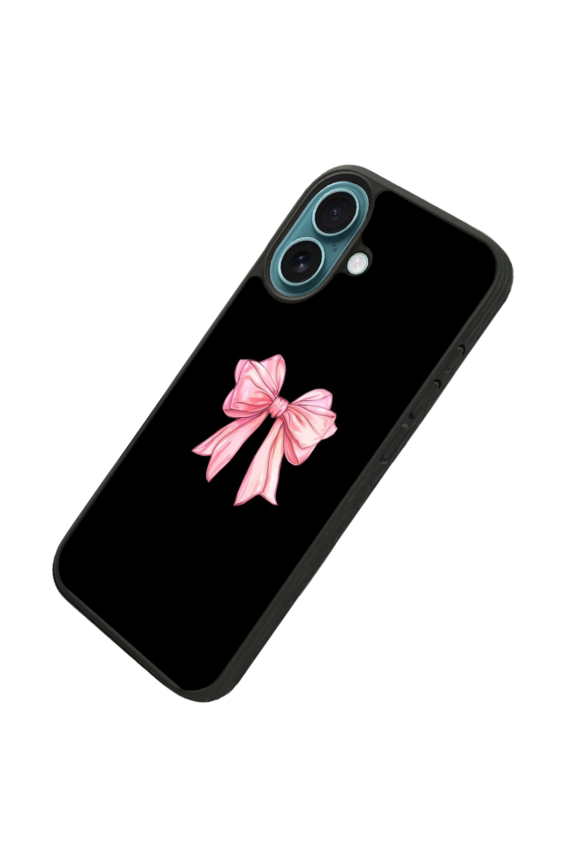 iPhone 16 Uyumlu Kurdele Tasarımlı Glossy Premium Kılıf