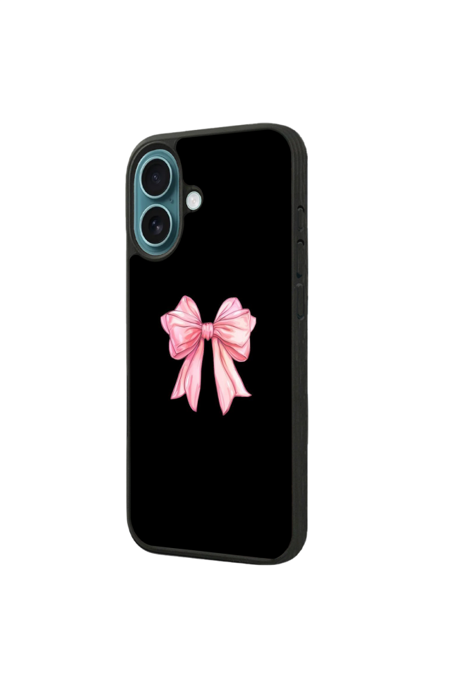 iPhone 16 Uyumlu Kurdele Tasarımlı Glossy Premium Kılıf
