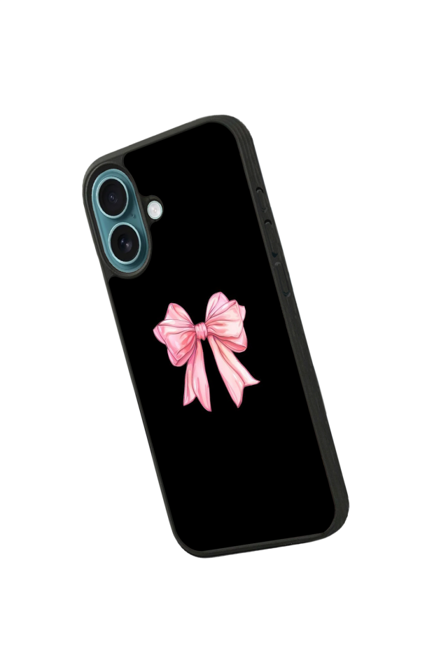 iPhone 16 Uyumlu Kurdele Tasarımlı Glossy Premium Kılıf