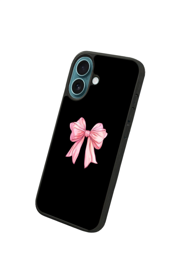 iPhone 16 Uyumlu Kurdele Tasarımlı Glossy Premium Kılıf