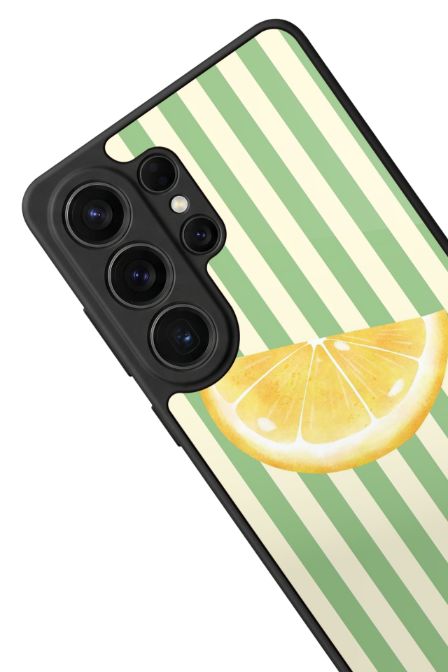 Samsung Galaxy S26 Ultra Uyumlu Limon Tasarımlı Glossy Premium Kılıf