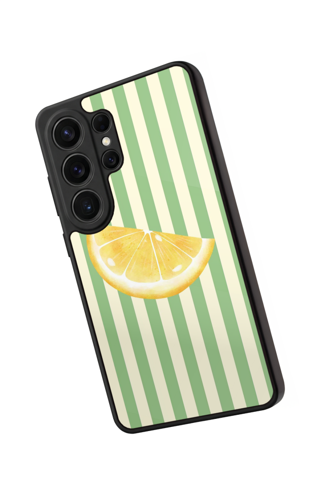 Samsung Galaxy S26 Ultra Uyumlu Limon Tasarımlı Glossy Premium Kılıf