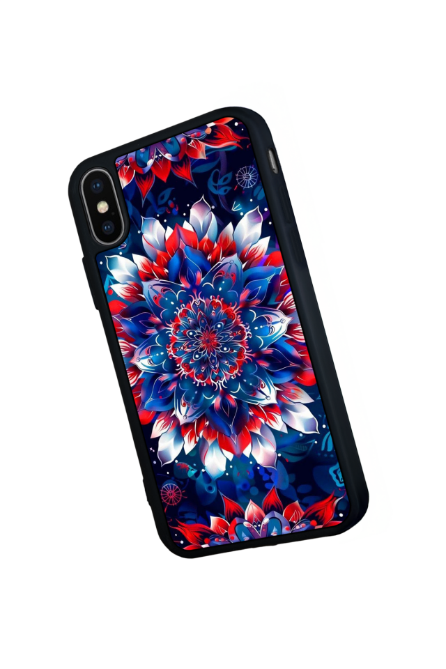 iPhone X/ XS Uyumlu Mandala Tasarımlı Glossy Premium Kılıf