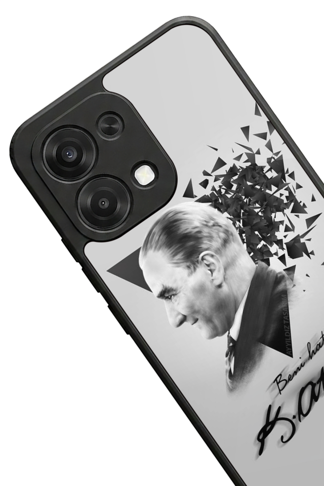 Oppo A6 Pro Uyumlu Mustafa Kemal Ataturk Tasarımlı Glossy Premium Kılıf