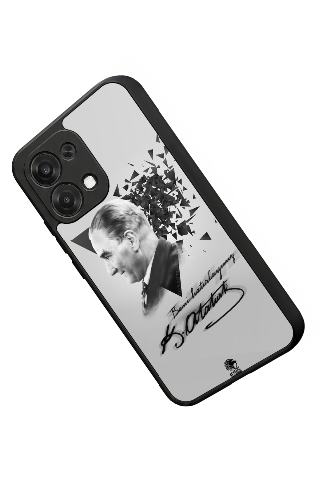 Oppo A6 Pro Uyumlu Mustafa Kemal Ataturk Tasarımlı Glossy Premium Kılıf