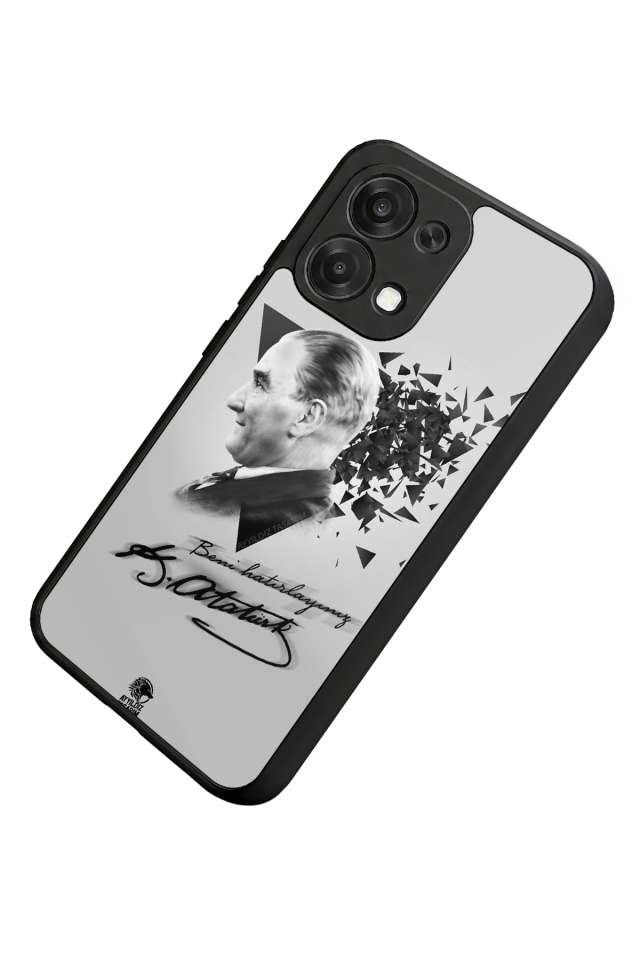 Oppo A6 Pro Uyumlu Mustafa Kemal Ataturk Tasarımlı Glossy Premium Kılıf