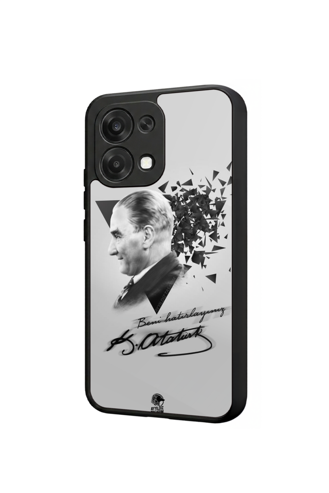 Oppo A6 Pro Uyumlu Mustafa Kemal Ataturk Tasarımlı Glossy Premium Kılıf