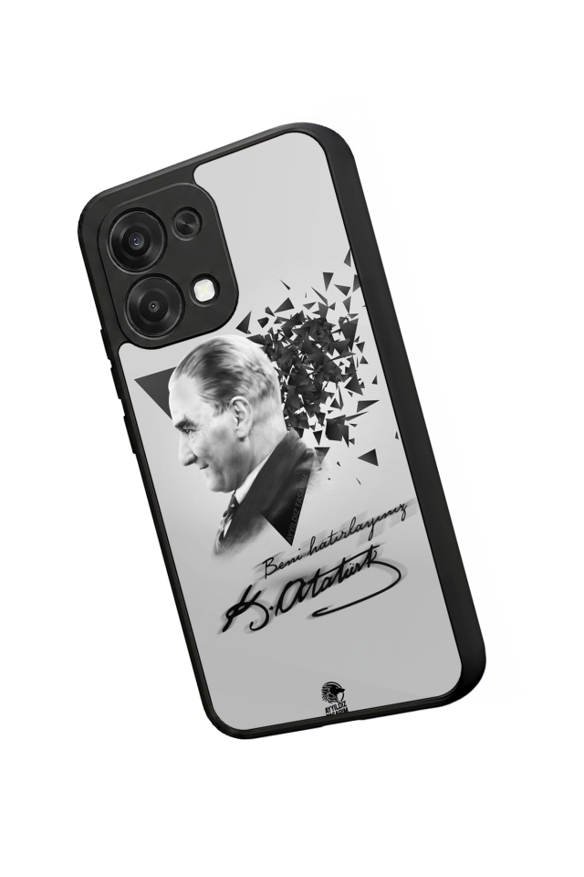 Oppo A6 Pro Uyumlu Mustafa Kemal Ataturk Tasarımlı Glossy Premium Kılıf