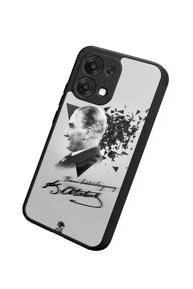 Oppo A6 Pro Uyumlu Mustafa Kemal Ataturk Tasarımlı Glossy Premium Kılıf