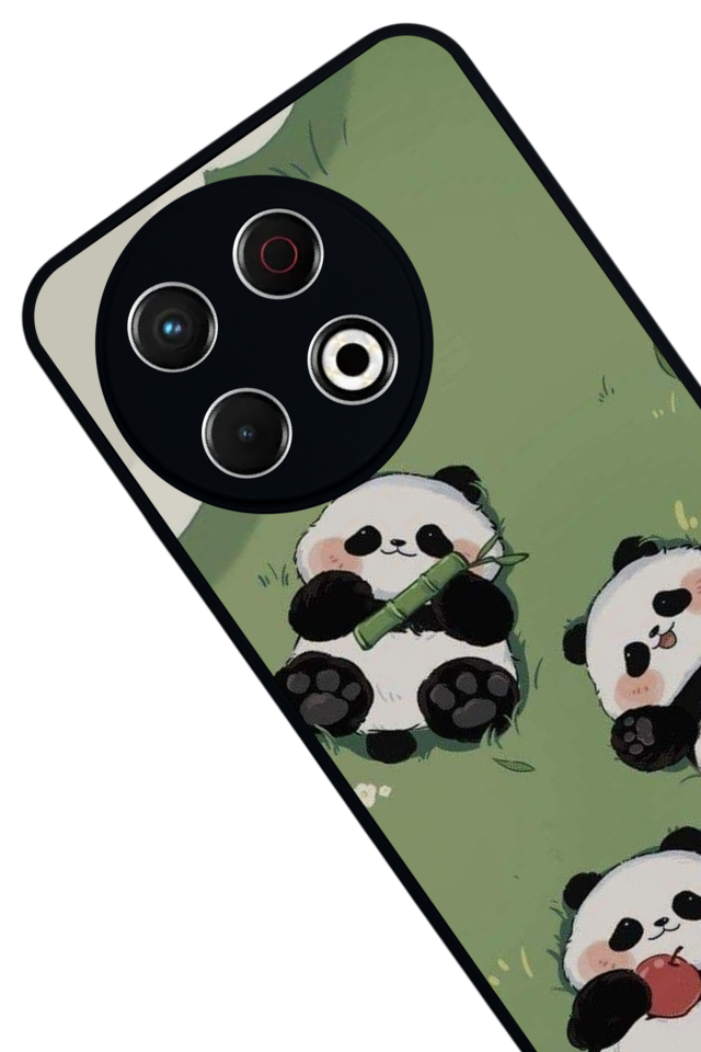 Tecno Spark 30 Pro Uyumlu Panda Tasarımlı Glossy Premium Kılıf