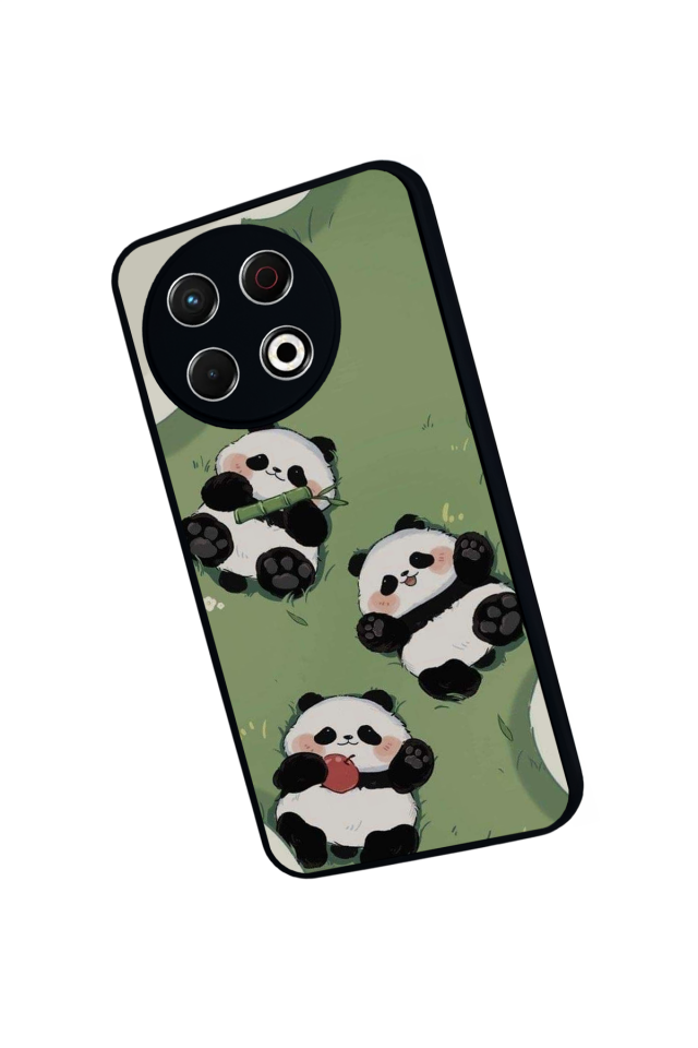 Tecno Spark 30 Pro Uyumlu Panda Tasarımlı Glossy Premium Kılıf
