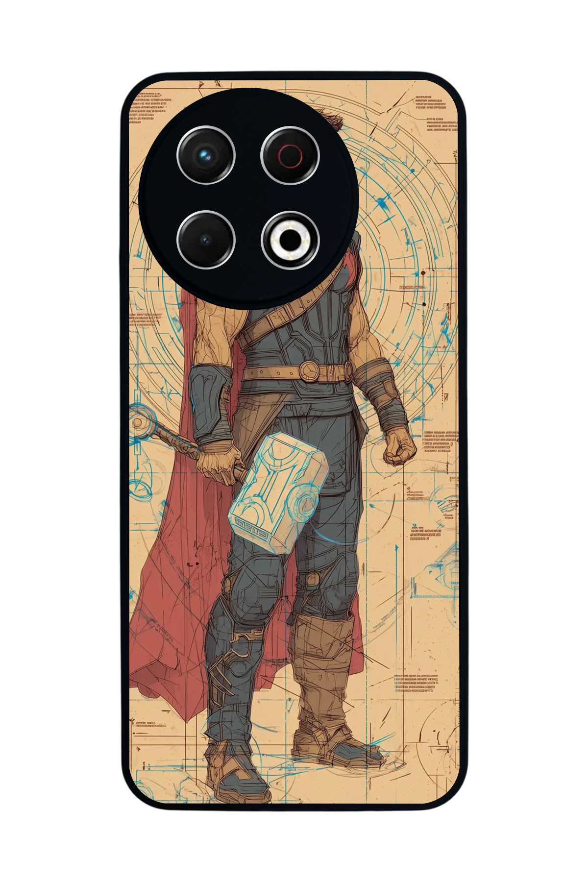 Tecno Spark 30 Pro Uyumlu Thor Tasarımlı Glossy Premium Kılıf