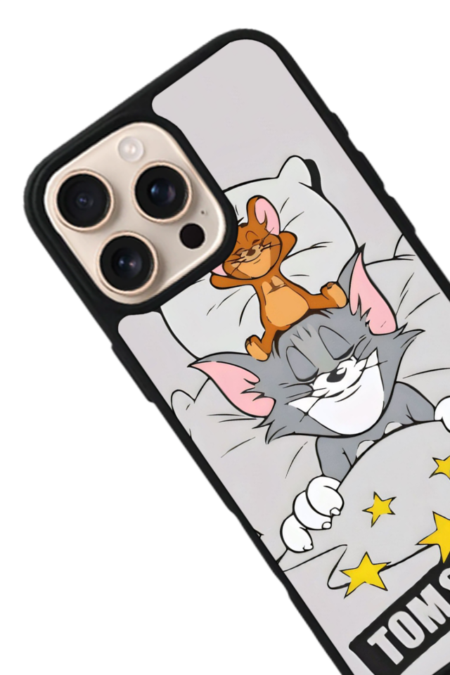 iPhone 14 Pro Max Uyumlu Tom And Jerry Tasarımlı Glossy Premium Kılıf