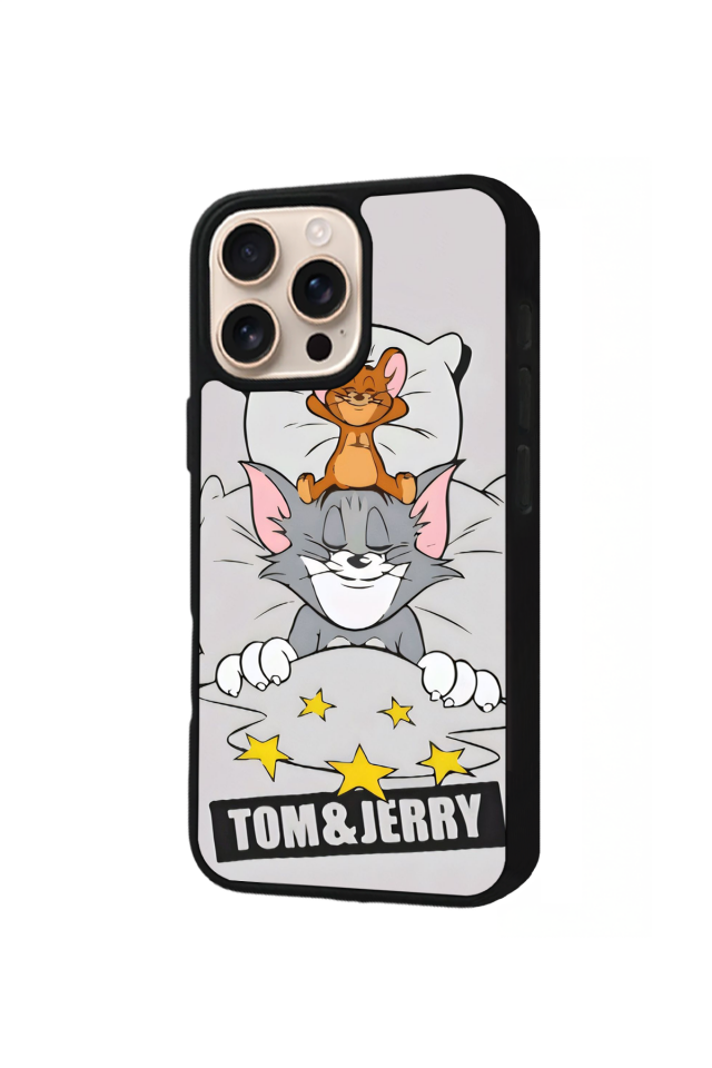 iPhone 14 Pro Max Uyumlu Tom And Jerry Tasarımlı Glossy Premium Kılıf