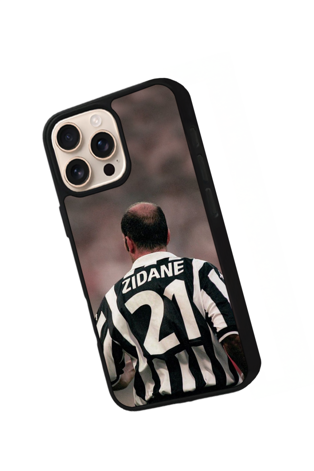 iPhone 14 Pro Uyumlu Zidane Tasarımlı Glossy Premium Kılıf
