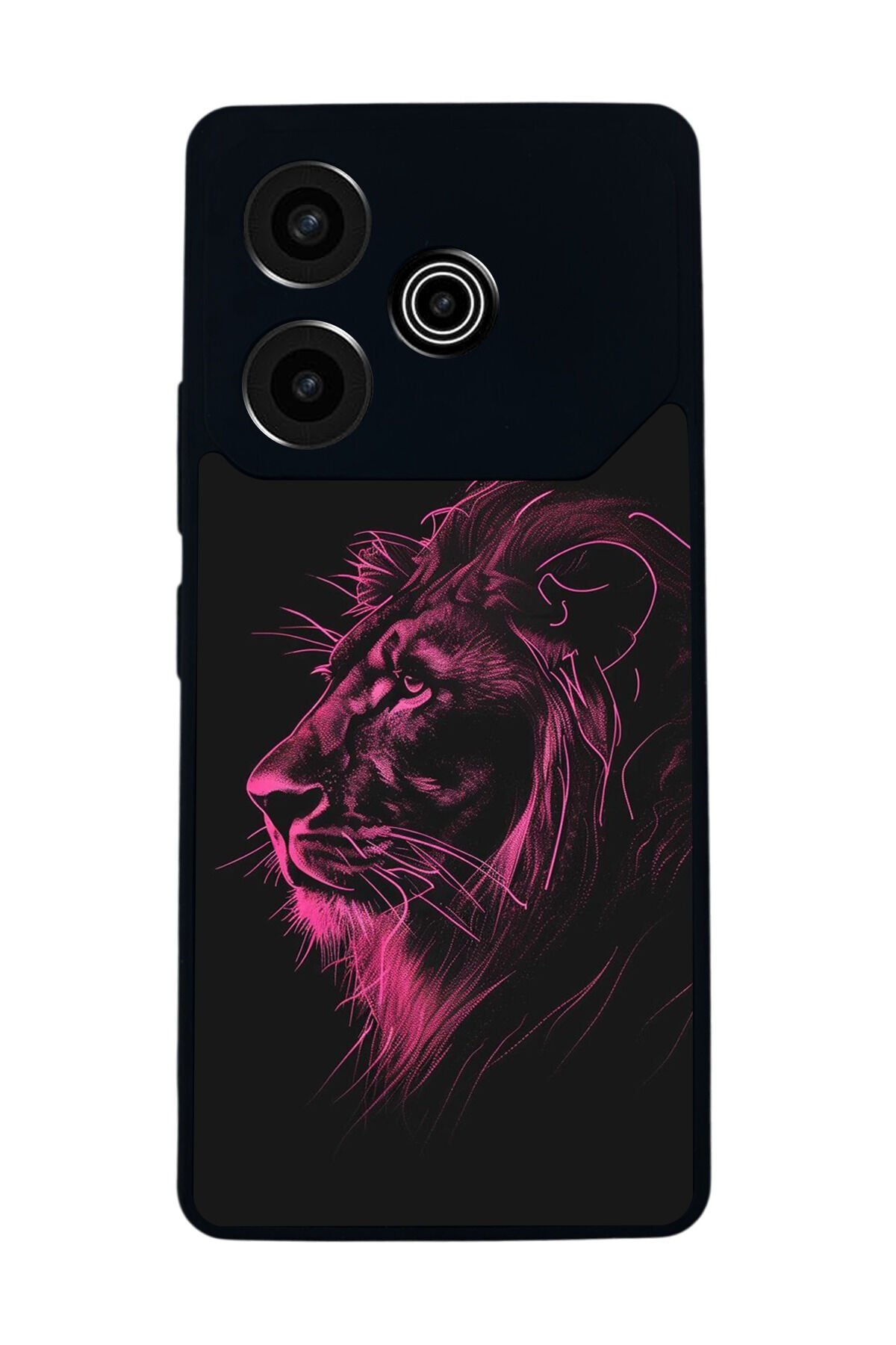Tecno Pova 6 Uyumlu Aslan Tasarımlı Glossy Premium Kılıf