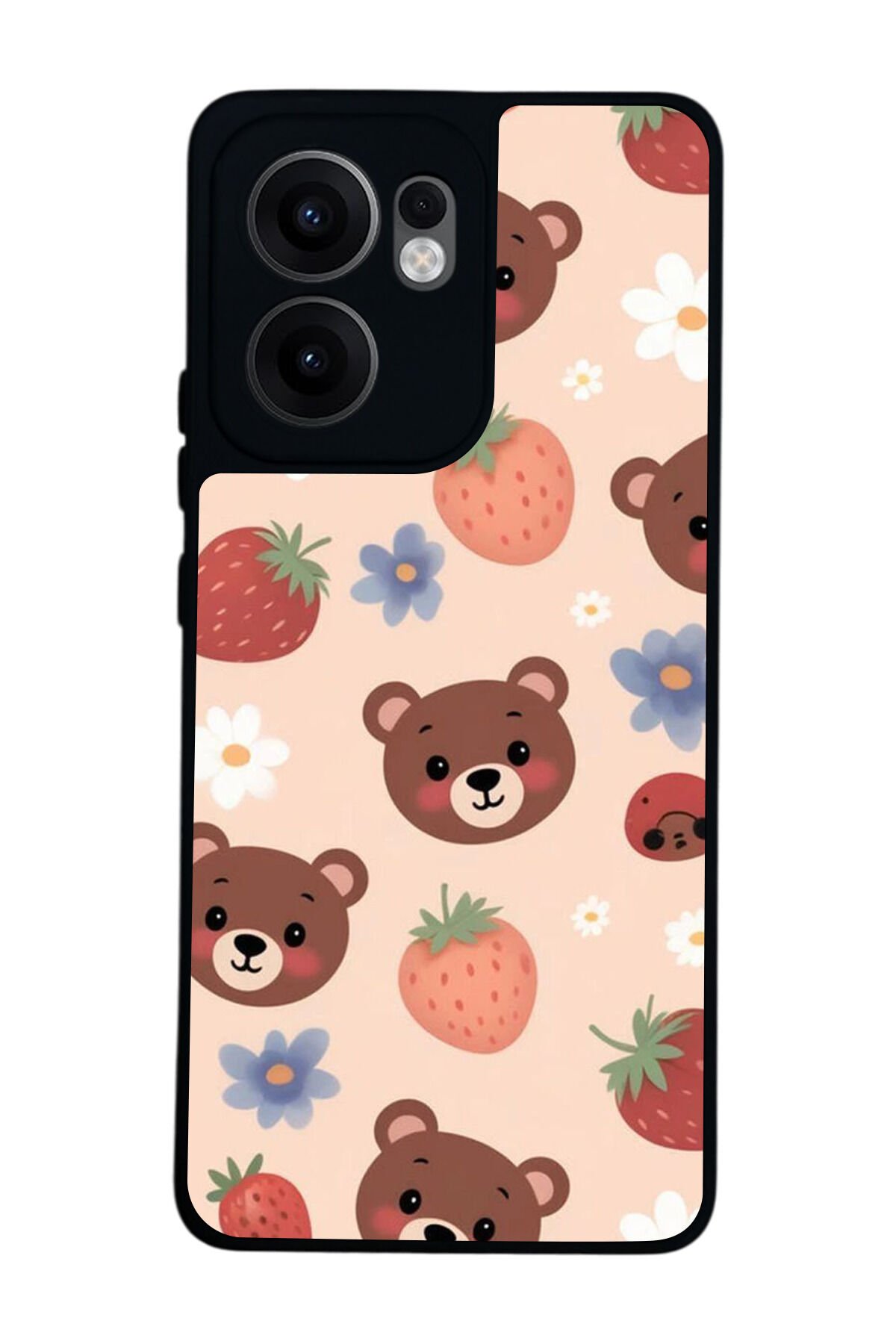 Oppo Reno 13F Uyumlu Ayı Tasarımlı Glossy Premium Kılıf