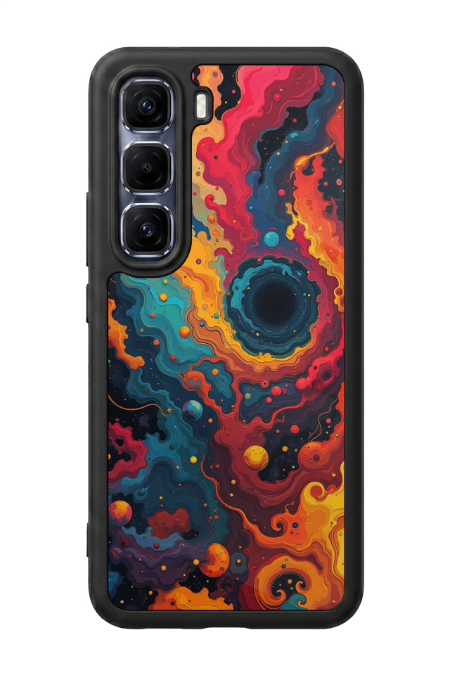 Infinix Hot 60 Pro Plus Uyumlu Abstract Tasarımlı Glossy Premium Kılıf