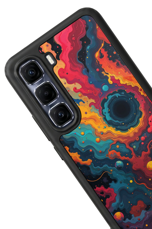 Infinix Hot 60 Pro Plus Uyumlu Abstract Tasarımlı Glossy Premium Kılıf