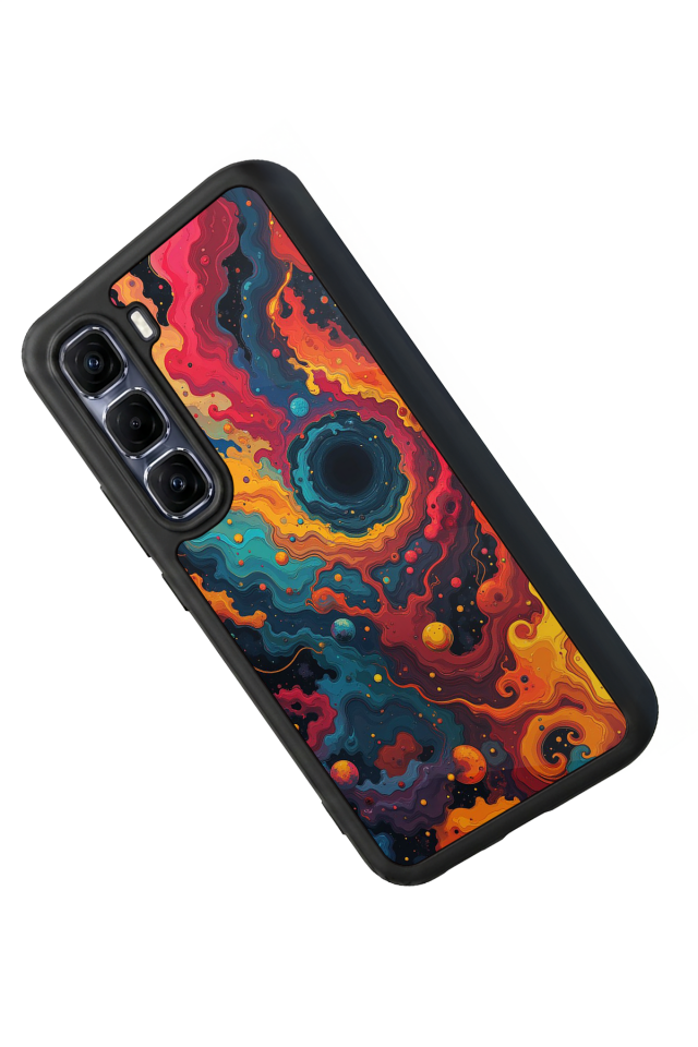 Infinix Hot 60 Pro Plus Uyumlu Abstract Tasarımlı Glossy Premium Kılıf