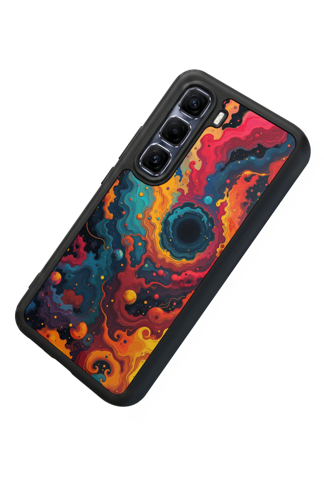 Infinix Hot 60 Pro Plus Uyumlu Abstract Tasarımlı Glossy Premium Kılıf