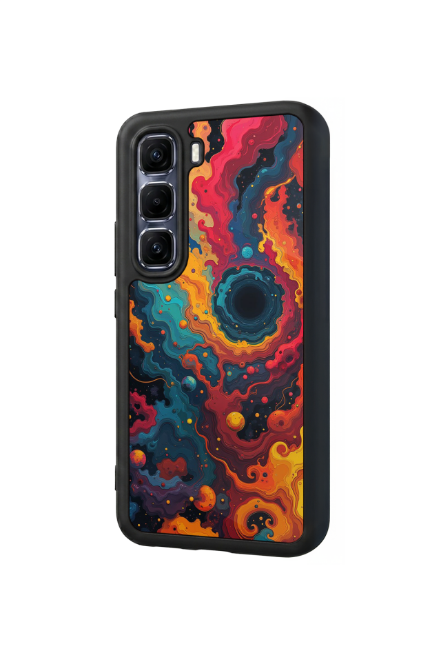 Infinix Hot 60 Pro Plus Uyumlu Abstract Tasarımlı Glossy Premium Kılıf